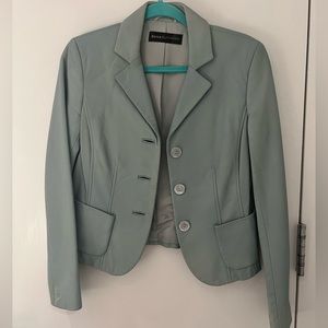 Vintage Leather Blue Blazer